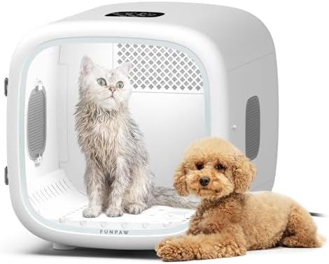 Professional Cat Blow Dryer for Fast Grooming, Adjustable Heat, Compact Design