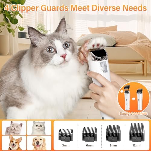 Pet Grooming Vacuum with Brush Attachment for Effortless Cat Hair Removal and Cleaning - Image 5