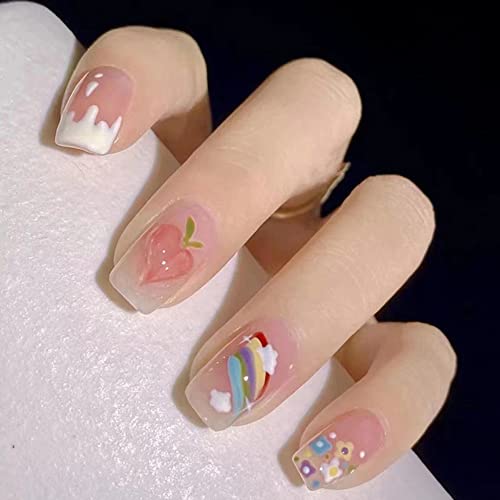 Colorful Acrylic Nail Tips for Nail Art - 100 Piece Pack, Durable