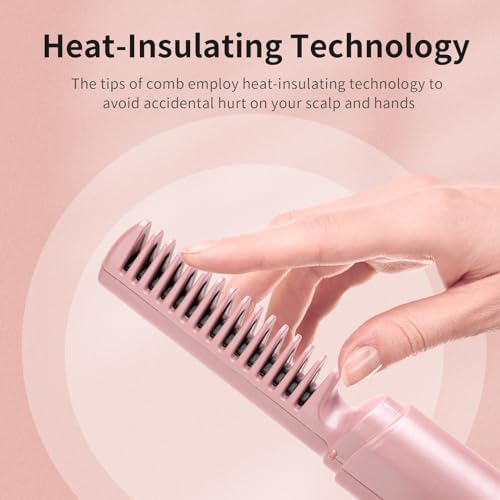 Cordless Heated Hair Brush for Smooth Frizz-Free Styling with Fast Heating Technology - Image 5