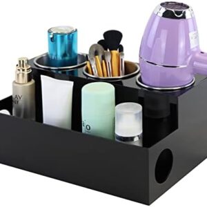 Curling Iron and Blow Dryer Organizer Stand Holder Black