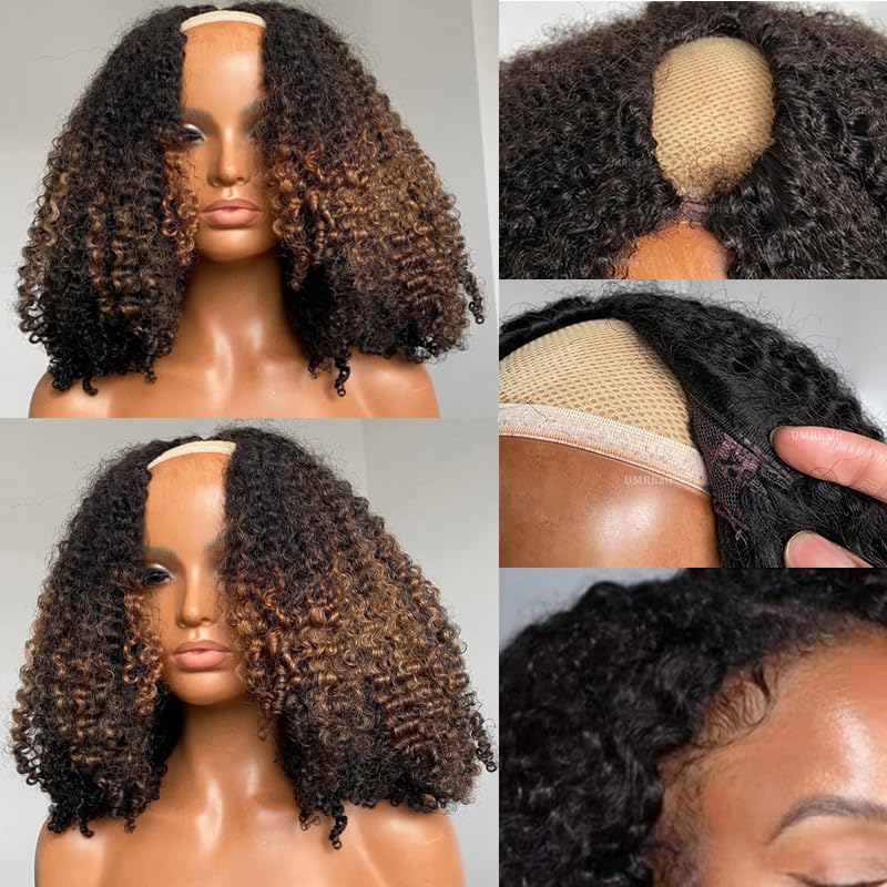 **18 Inch Curly Human Hair Half Wig for Effortless Natural Styling**