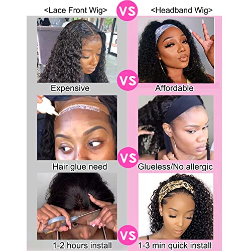 ?Curly Human Hair Headband Wig? - Image 7