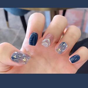 Dark Teal Acrylic Nails
