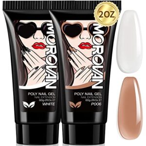 Gel nail colors in poly formula for lasting wear.