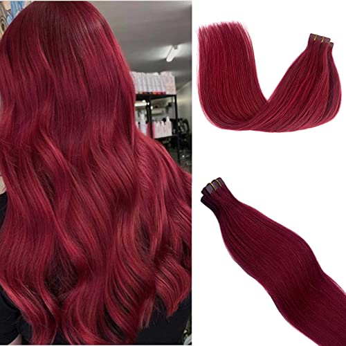 Human hair extension attached using glue.