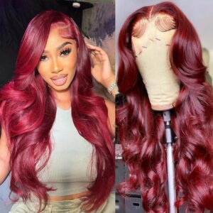 Human hair hand-tied wig.