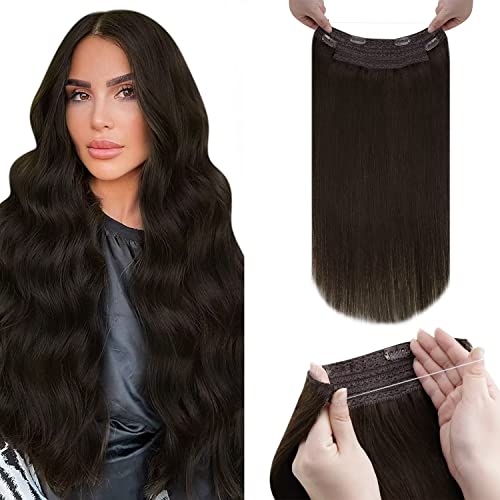 18 Inch Human Hair Wire Extensions for Natural Look Instant Volume