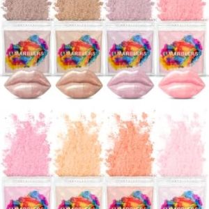 Images of pink eye shadow.