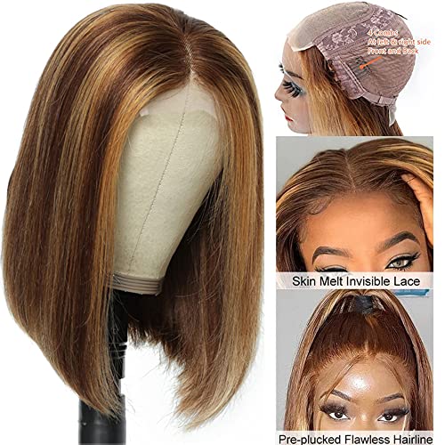 Indu Gold Premium Human Hair Wig for Natural Look Comfortable Fit 18 Inches - Image 6