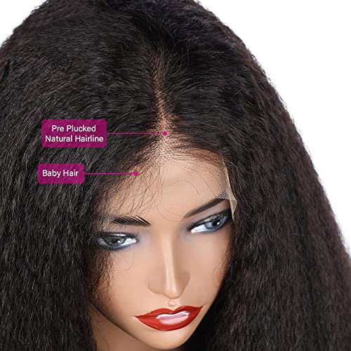 22 Inch Kinky Human Hair Lace Wig for Natural Look and Comfortable Fit - Image 3
