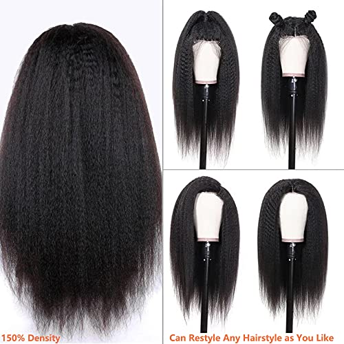 22 Inch Kinky Human Hair Lace Wig for Natural Look and Comfortable Fit - Image 5