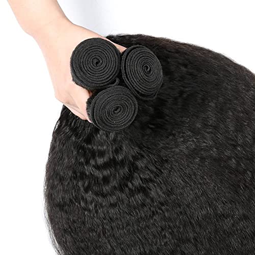 100g Kinky Straight Human Hair Bundles for Natural Look and Feel - Image 3