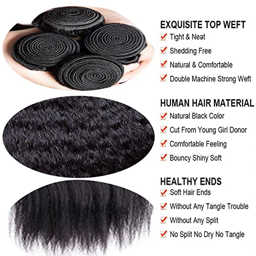 100g Kinky Straight Human Hair Bundles for Natural Look and Feel - Image 6