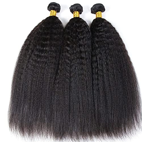 100g Kinky Straight Human Hair Bundles for Natural Look and Feel - Image 2