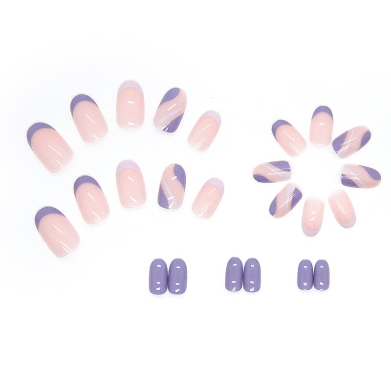Lavender Almond Acrylic Nails - Image 4