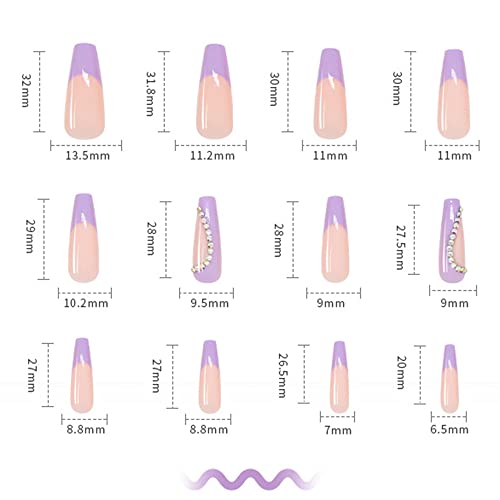 ?Lavender Coffin Acrylic Nails? - Image 6