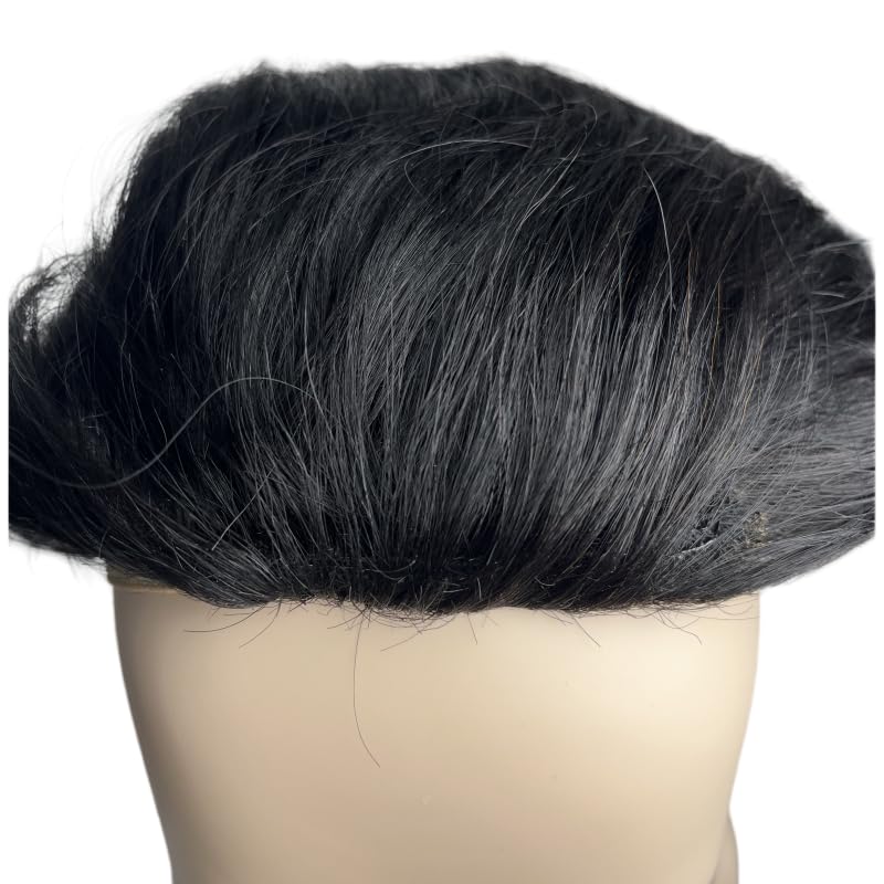 Men's 100% Human Hair Wig Natural Look Comfortable Fit Versatile Styling - Image 4