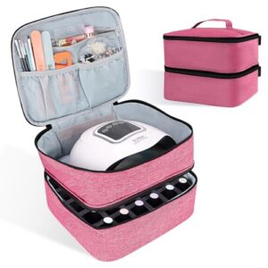 Nail polish dries quickly with spray dryer.