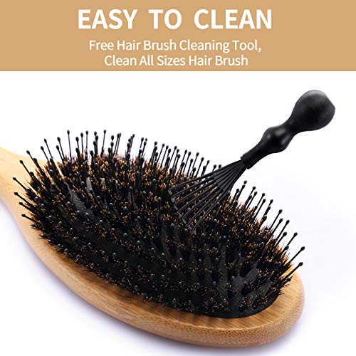 Natural bristle hair brush made from pig hair. - Image 7