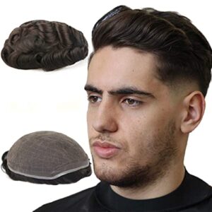 Natural Human Hair Men?s Wig