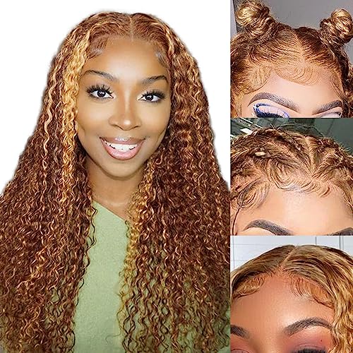 Ombre Curly Human Hair Wig