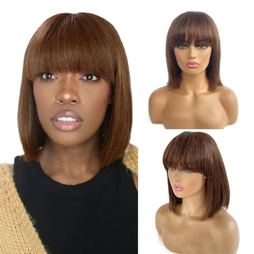 Short Ombre Human Hair Bob Wig 10 Inch - Image 2