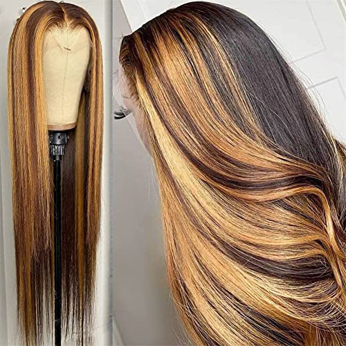 Ombre Lace Front Human Hair Wig for Women, 13x4 Swiss Lace, 150% Density, Natural Texture