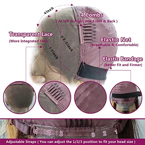 Ombre Lace Front Human Hair Wig for Women, 13x4 Swiss Lace, 150% Density, Natural Texture - Image 5