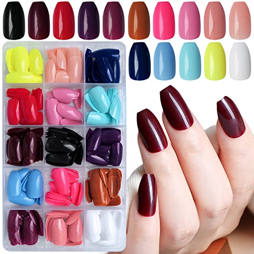 Pale Blue Acrylic Nails Set Medium Length for Stylish Long Lasting Manicures