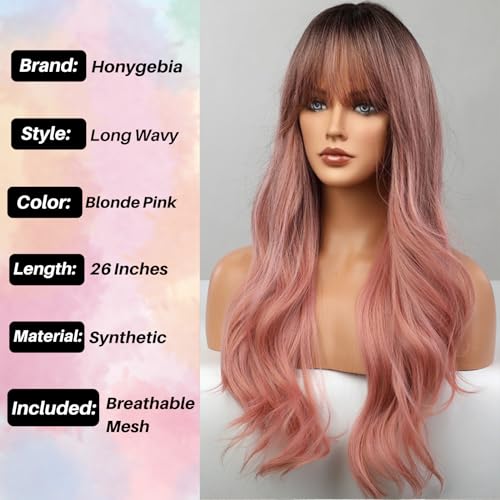 Pink human hair wig in hot color. - Image 3