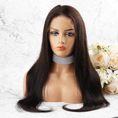 18-Inch Premium Russian Human Hair Wig Natural Look Various Color Options