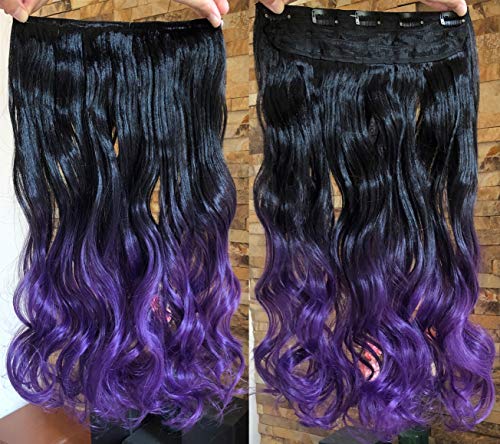Short Hair Purple Clip-In 100% Human Hair Extensions for Effortless Styling - Image 4