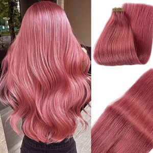 Rainbow Human Hair Extensions Vibrant Colorful 18 Inch Long