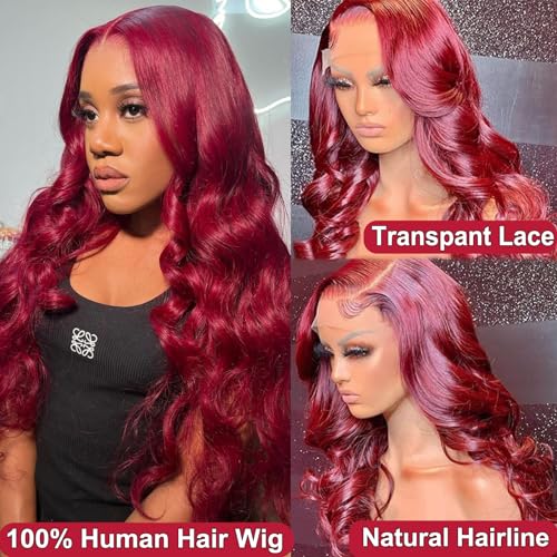 Red Wine 100% Human Hair Wig for a Natural Look and Comfortable Fit - Image 8