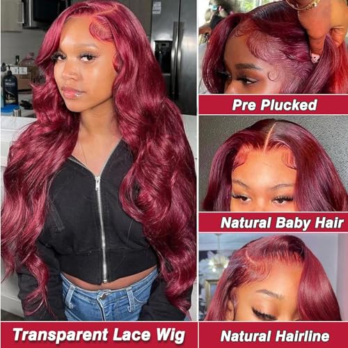 Red Wine 100% Human Hair Wig for a Natural Look and Comfortable Fit - Image 2