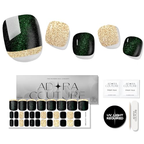 Easy Apply 14-Day Wear Semi-Cured Gel Nail Stickers with Mirror Shine Finish