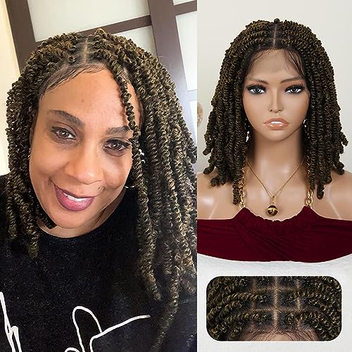"Short Braided Human Hair Wig"
