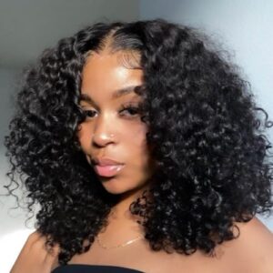 Short Curly Human Hair Lace Front Wig