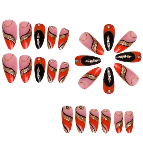 Short Dark Red Acrylic Nails - Image 4
