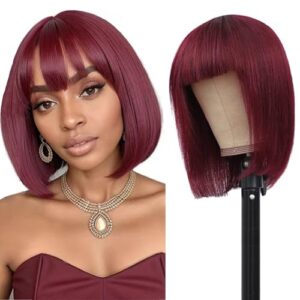 Short Full Lace Wig: Short Human Hair