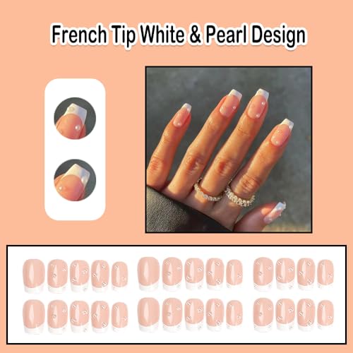 Short White Acrylic Coffin Nails for Elegant Nail Art, Easy Application, 500 Pcs - Image 2