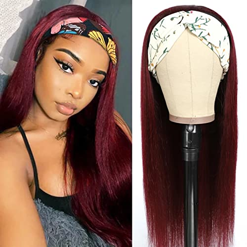 Straight Human Hair Headband Wig ? Short Version