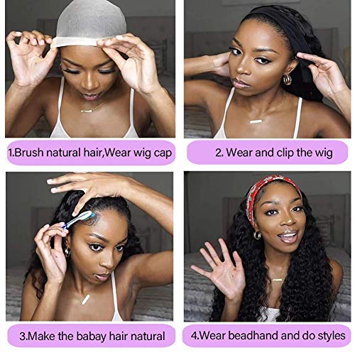 Medium Length Natural Look Stylish Women's Human Hair Wig Comfortable Fit - Image 4