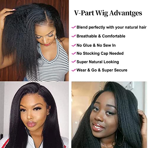 V Part Human Hair Wig ? Short Style - Image 4