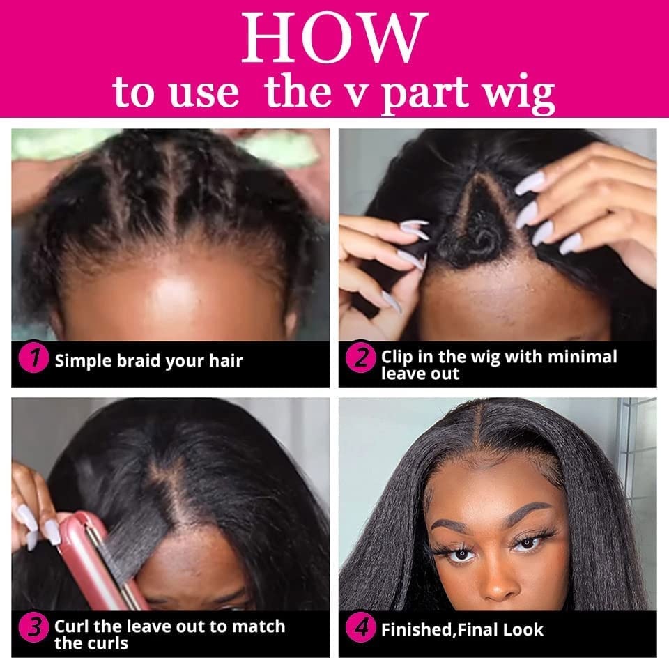 V Part Human Hair Wig ? Short Style - Image 6