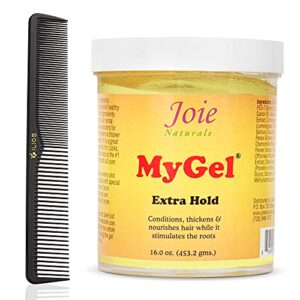 Vegan hair gel made from plant-based ingredients.