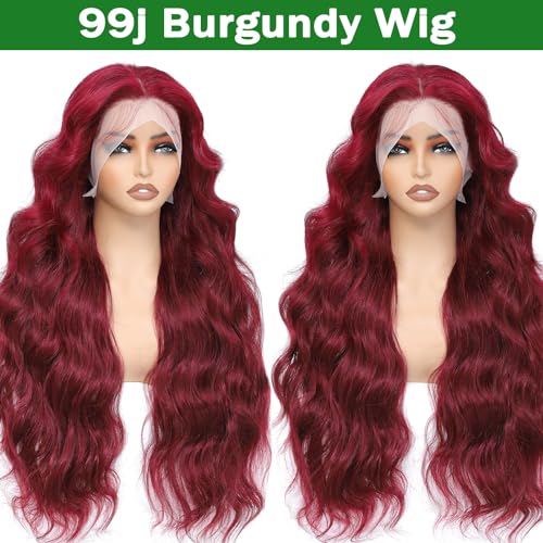 20-Inch Vibrant Red Human Hair Lace Wig for Women Natural Look - Image 4