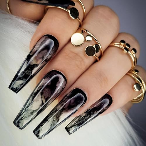 White & Clear Acrylic Nails