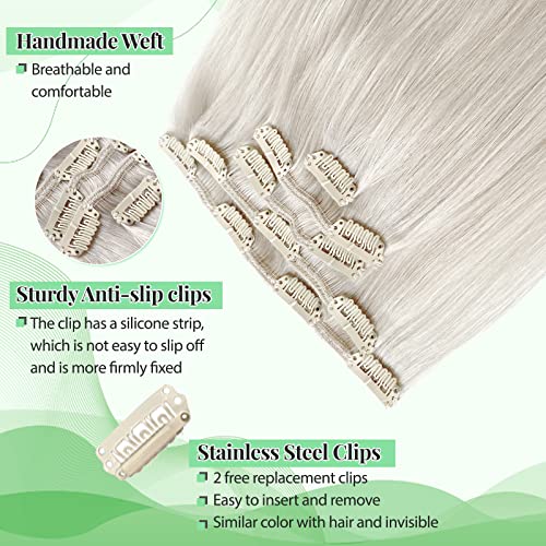 White Clip In Human Hair Extension - Image 4